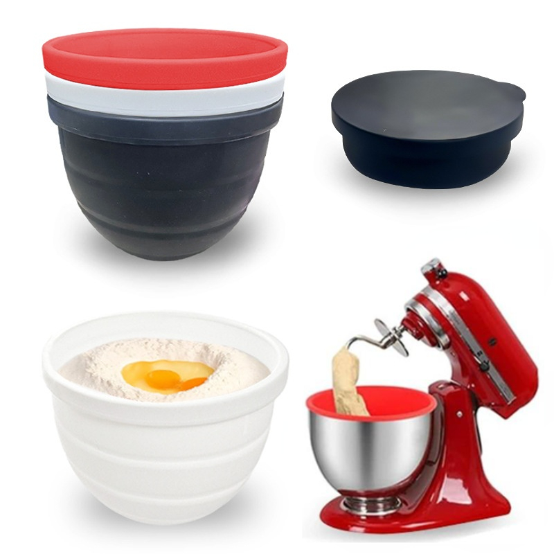 Kitchen Aid Baking Lid - Foldable Silicone Bowl With Lid -