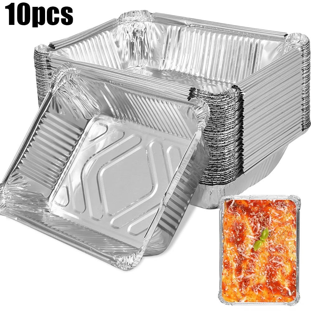 Kitchen Oven Baking Pans - 10PCS Disposable Aluminum Foil Food Storage