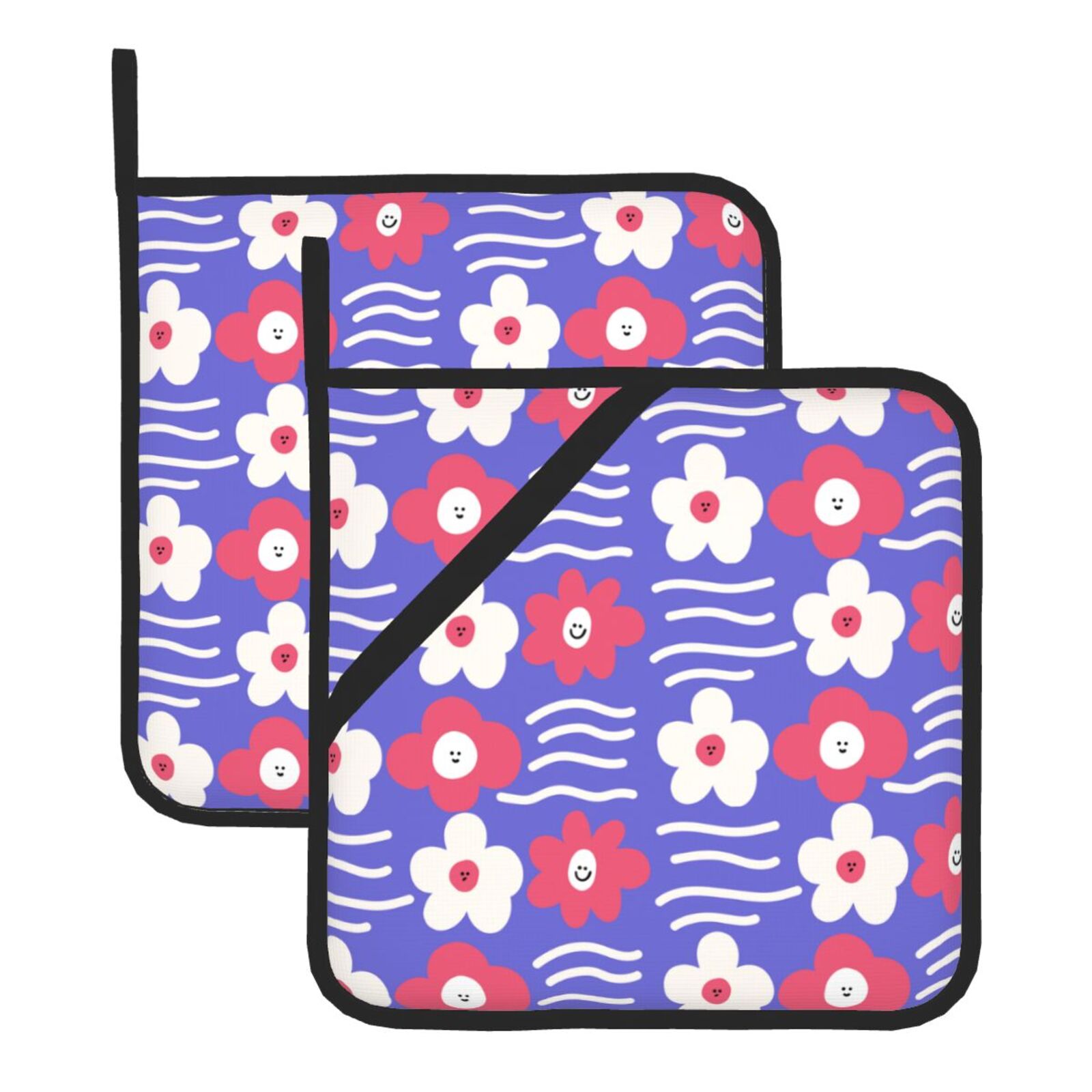 Kitchen Baking Dishes - Floral Flowers Pot Holders Set of