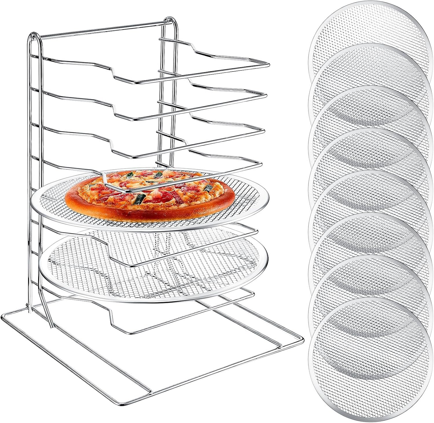 Pizza Rack 8 Tiered Stand With - огляд і ціна Kitchen Baking Pans