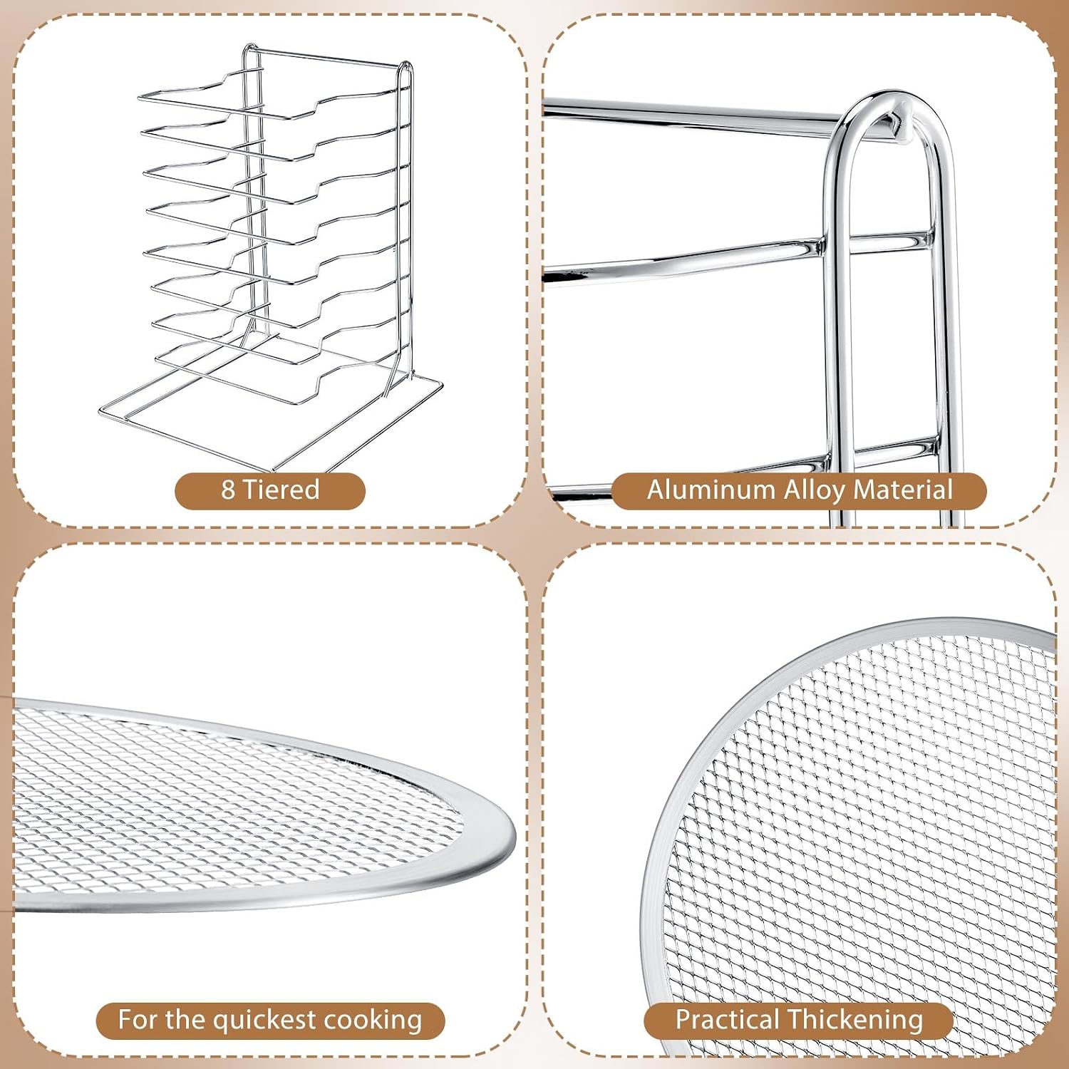 Pizza Rack 8 Tiered Stand With - огляд і ціна Kitchen Baking Pans