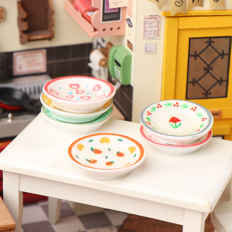5Pcs 1/12 Dollhouse Mini Plate - огляд і ціна Kitchen Baking Storage