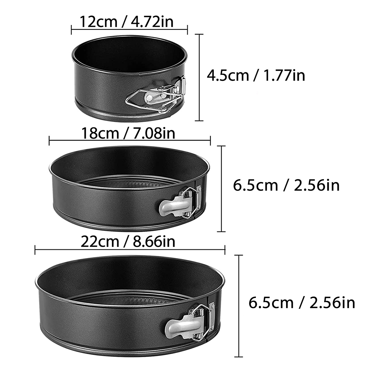 1PC, 3PCS Cake Pan Set, Round  - огляд і ціна Kitchen Baking Pans