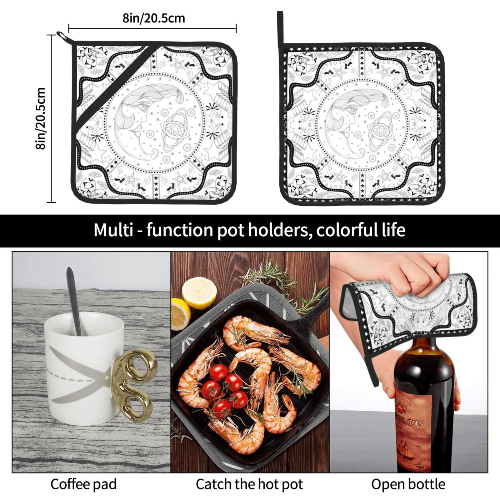 Fantasism Pot Holders Set of 2 - огляд і ціна Kitchen Baking Dishes