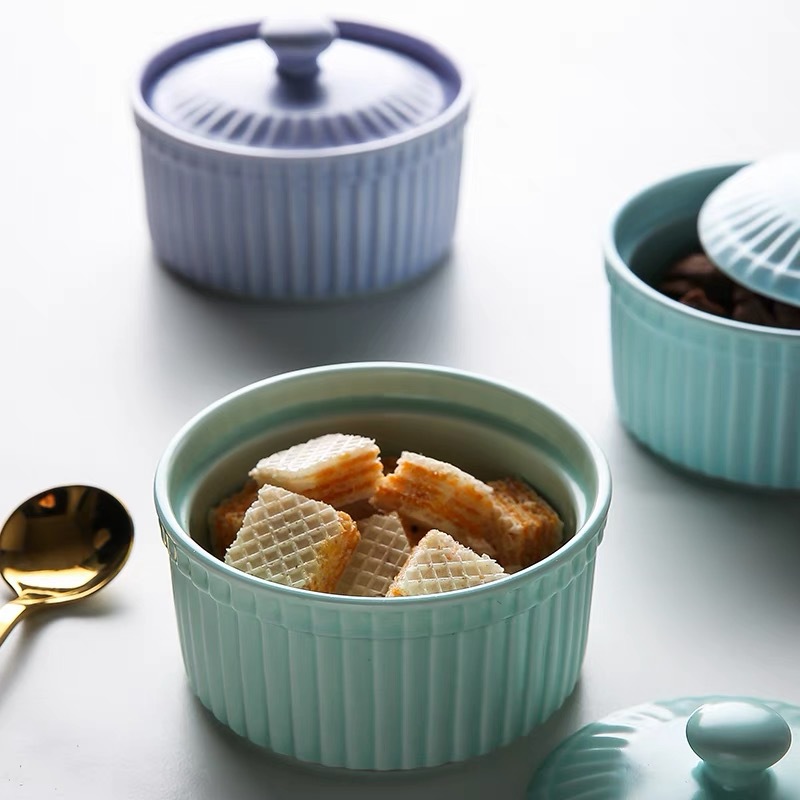 Ceramic Ramekin Bowl with Lid  - огляд і ціна Kitchen Baking Dishes