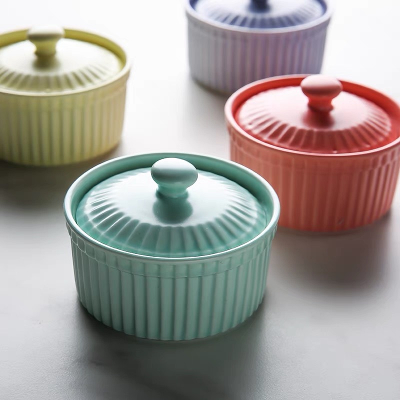 Ceramic Ramekin Bowl with Lid  - огляд і ціна Kitchen Baking Dishes