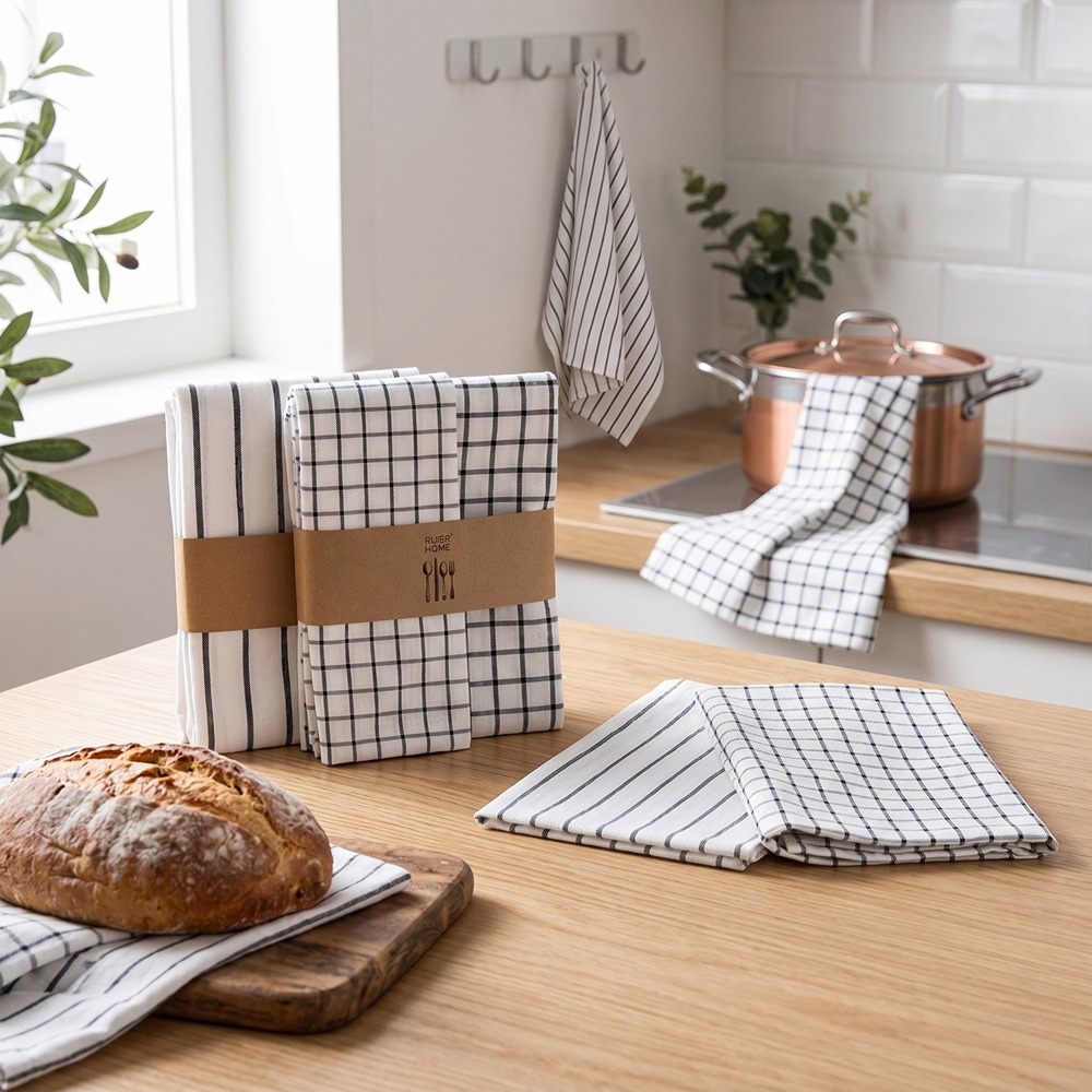4 PCS Modern Plaid Cotton Dish - огляд і ціна Kitchen Baking Dishes