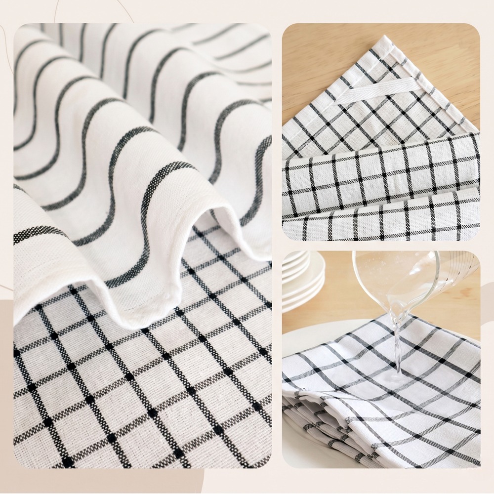 4 PCS Modern Plaid Cotton Dish - огляд і ціна Kitchen Baking Dishes