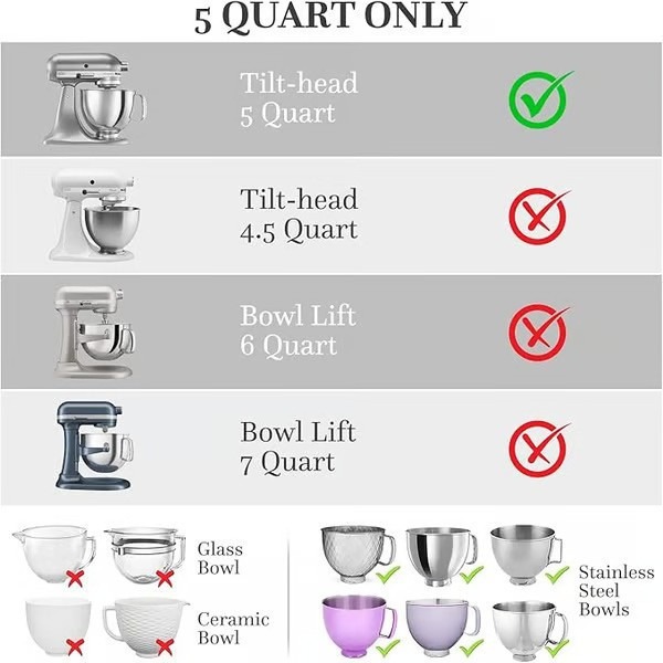 For Kitchen Aid Tilt-Head 5 Qt - огляд і ціна Kitchenaid Baking Bowl