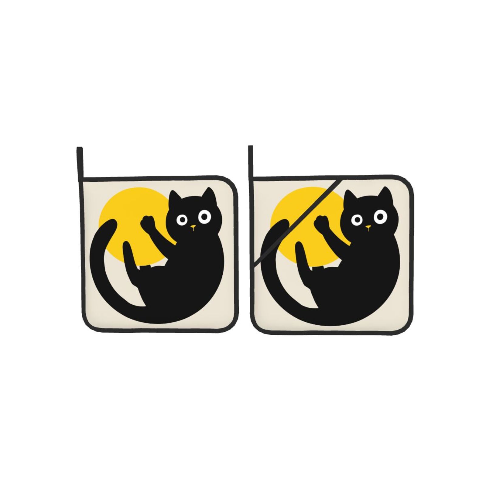 Cute Black Cat Pot Holders Set - огляд і ціна Kitchen Baking Dishes