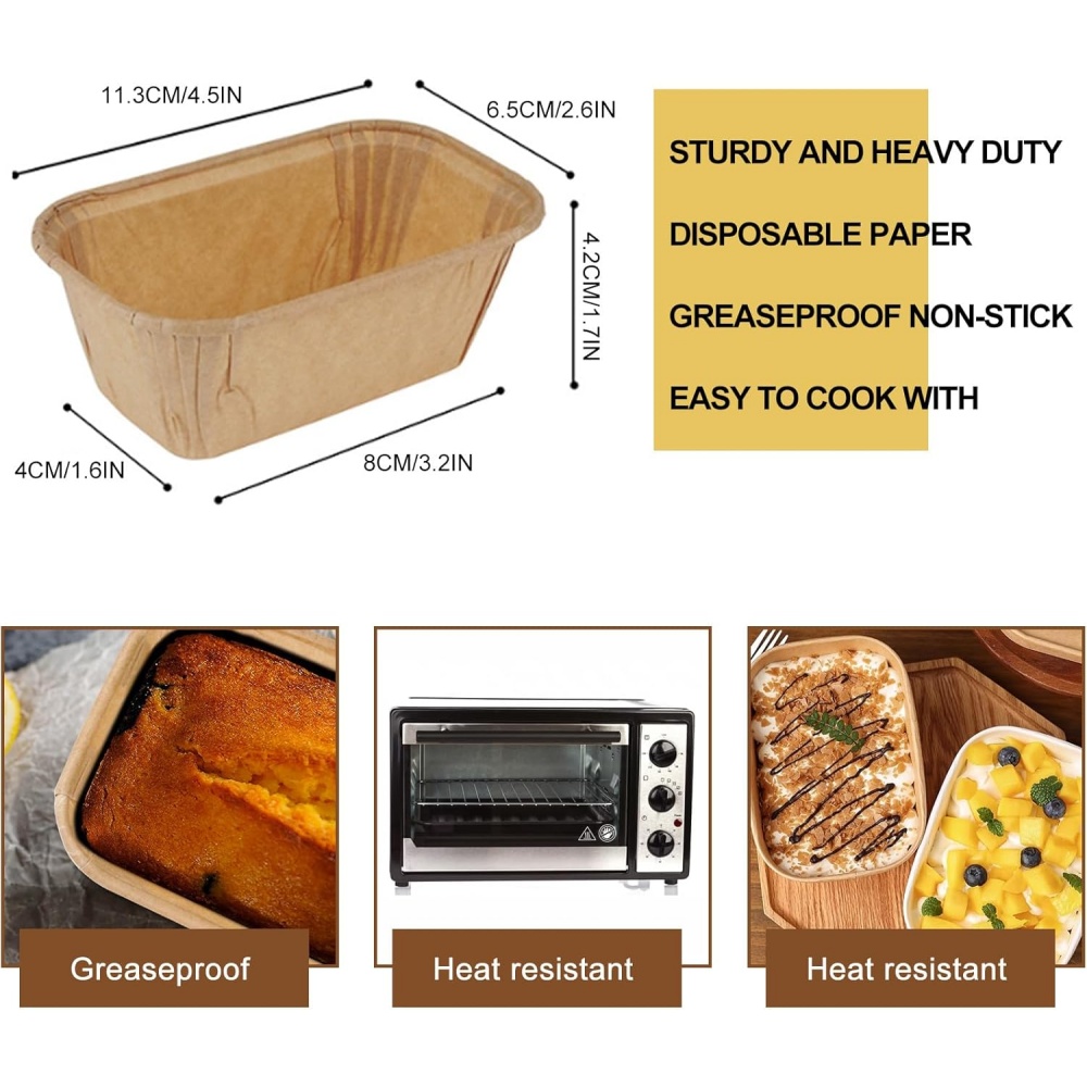 50pcs Disposable Cake Moulds,  - огляд і ціна Kitchen Baking Dishes