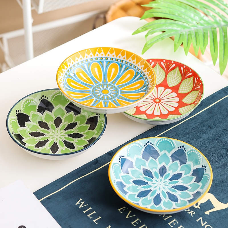 4pc Bohemian Ceramic Plate - S - огляд і ціна Kitchen Baking Dishes