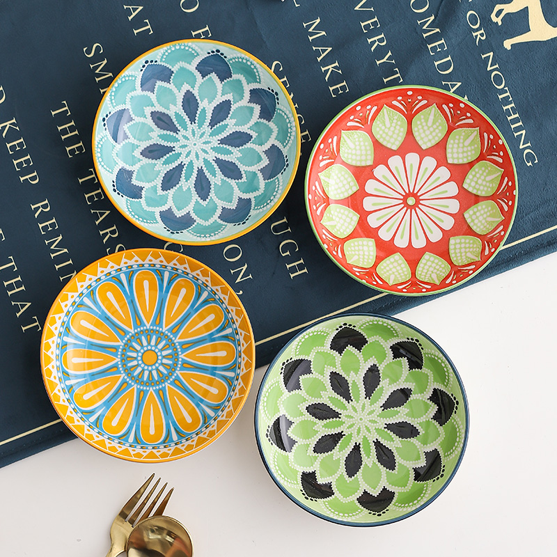 4pc Bohemian Ceramic Plate - S - огляд і ціна Kitchen Baking Dishes