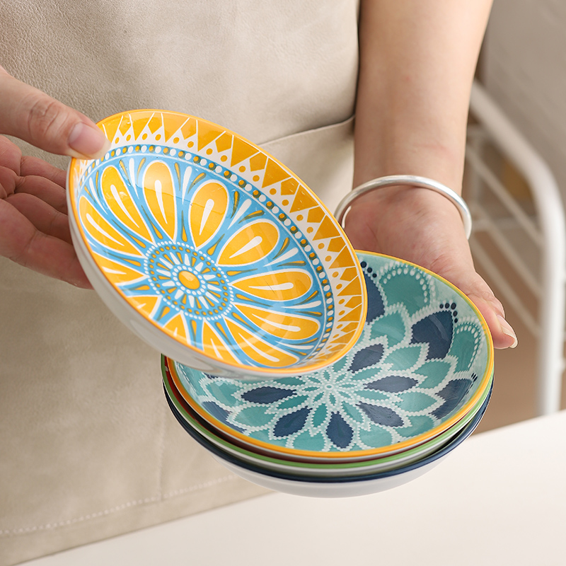 4pc Bohemian Ceramic Plate - S - огляд і ціна Kitchen Baking Dishes