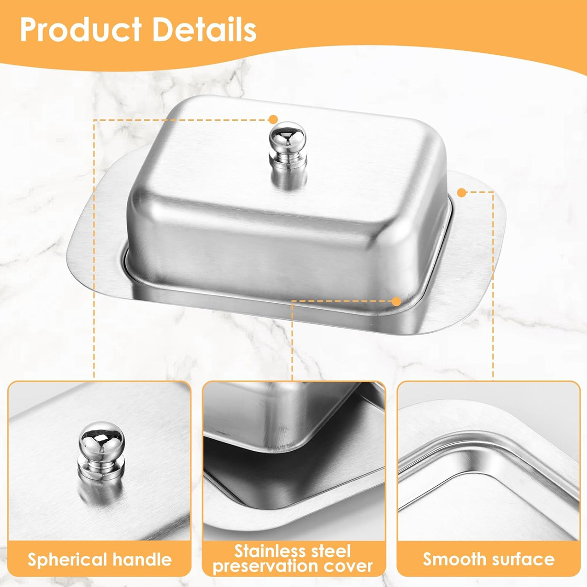 1PC Stainless Steel Butter Dis - огляд і ціна Kitchen Baking Dishes