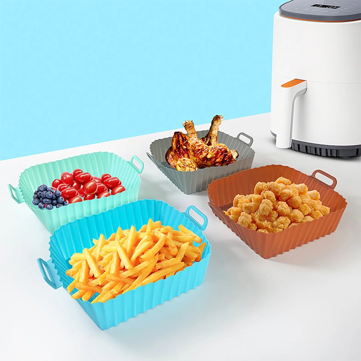 Silicone Fryer Mold Air Fryer  - огляд і ціна Kitchen Oven Baking Pans